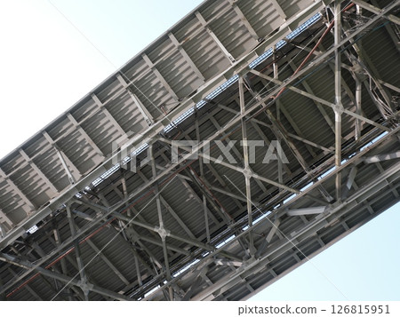 Bridges over the Tamar (Cornwall to Devon, UK), Different views from underneath the two bridges over the Tamar from the Saltash, Cornwall side. Taken in the early morning. Bridges over the Tamar (Cornwall to Devon, UK), Different views from underneath the two bridges over the Tamar from the Saltash, Cornwall side. Taken in the early morning. 126815951