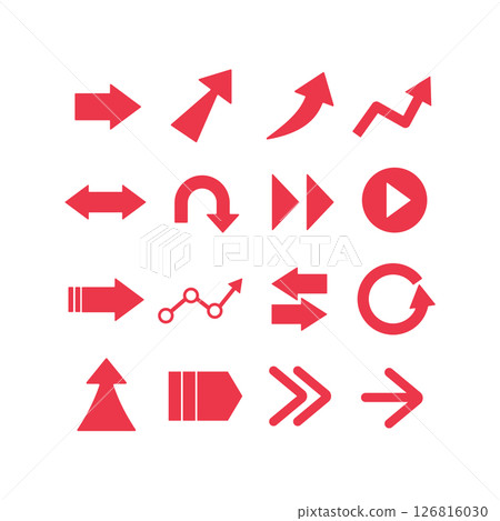 簡單箭頭插圖集：進度、數據、運動 126816030