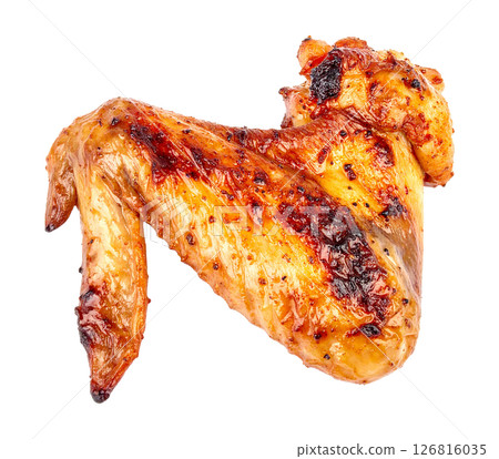 Char Grilled Chicken Wing with Smoky Seasoning 126816035