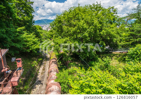 Lake Biwa Canal Keage Power Station Water Supply Iron Pipe, Penstock, Kyoto City Lake Biwa Canal Keage Power Station Water Supply Iron Pipe, Penstock, Kyoto City 126816057