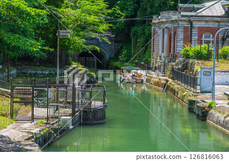 Lake Biwa Canal, Keage Boat Reservoir, Kyoto City Lake Biwa Canal, Keage Boat Reservoir, Kyoto City 126816063