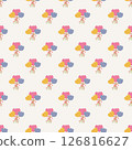 Seamless colorful Floral Pattern on white Background . Minimalist Flower Design 126816627