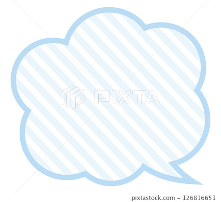 Cute light blue speech bubble illustration Cute light blue speech bubble illustration 126816651