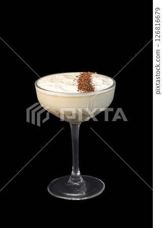 Non-alcoholic milkshake with crushed ice, ice cream and coffee 126816679