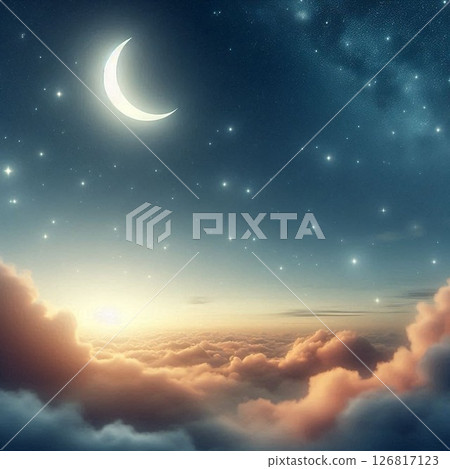 Quiet night sky illustration 126817123