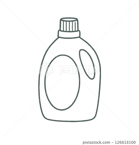 洗滌劑線描插畫,日用品,圖標,素材,簡潔,無背景 126818100