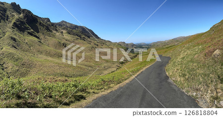 Hardknott Pass in the Lake District in northwest England 126818804