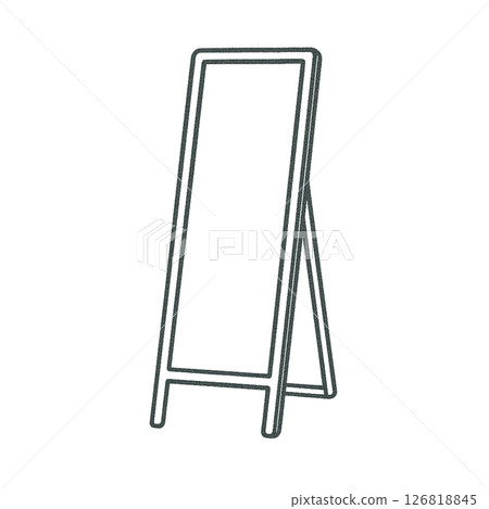 Line drawing illustration of a full-length mirror, daily necessities, icon, material, simple, no background 126818845