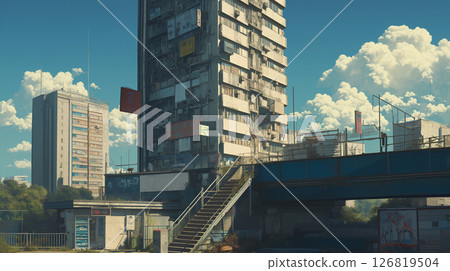 穿過市中心的黃色電車和色彩繽紛的建築構成了令人印象深刻的街景|復古情懷,歐式建築,旅行心情 穿過市中心的黃色電車和色彩繽紛的建築構成了令人印象深刻的街景|復古情懷,歐式建築,旅行心情 126819504