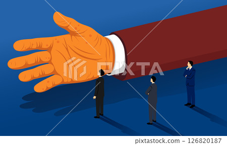 巨手擋住了你的路 — 商業概念插畫 126820187