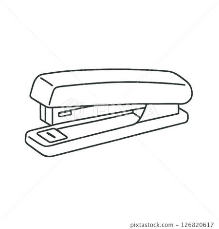 Stapler line drawing illustration, daily necessities, icon, material, simple, no background 126820617