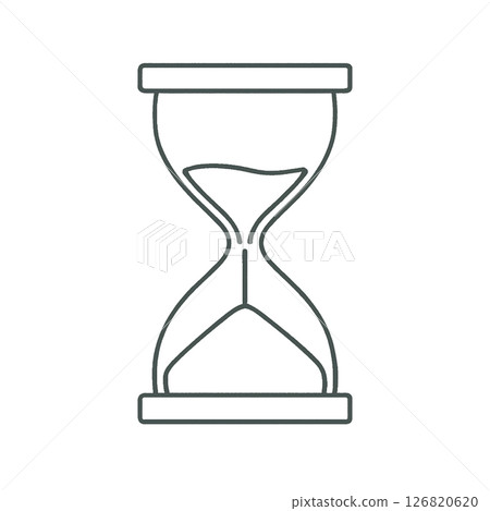 沙漏線描插畫，生活用品，圖標，素材，簡約，無背景 126820620