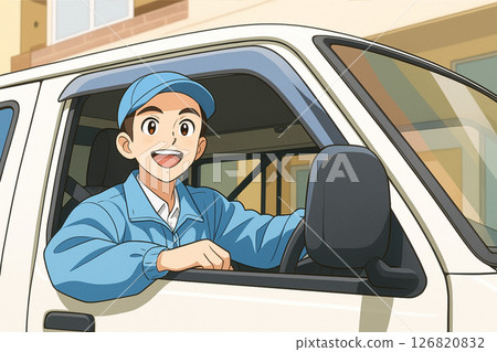 一位笑容可愛的運輸業男士 一位笑容可愛的運輸業男士 126820832