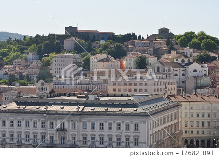 Trieste marina aerial view from from cruise ship. 126821091
