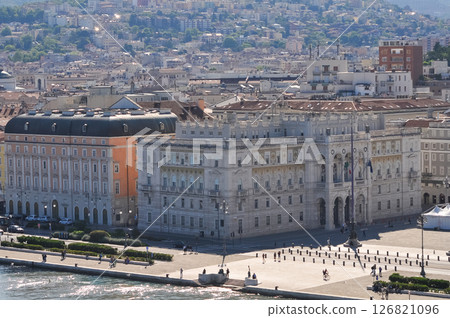 Trieste marina aerial view from from cruise ship. Trieste marina aerial view from from cruise ship. 126821096