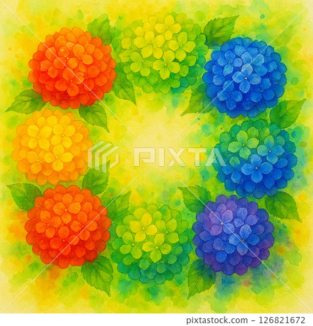 Vibrant hydrangeas help distract from the annoyances of the rainy season 126821672