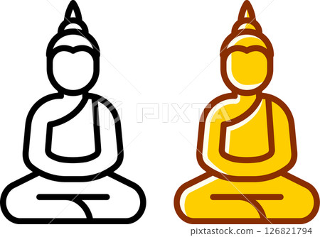 Buddha statue icon 126821794