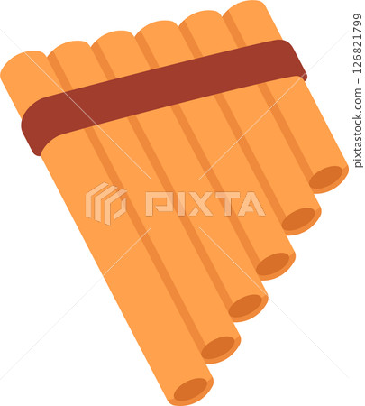 Pan flute cartoon icon Pan flute cartoon icon 126821799