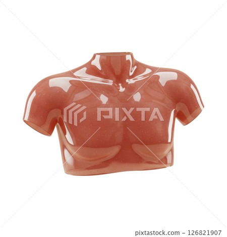 Glossy Translucent Male Torso Mannequin Display Form for Apparel Presentation Glossy Translucent Male Torso Mannequin Display Form for Apparel Presentation 126821907
