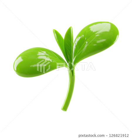 Vibrant Green Alfalfa Sprout Symbolizing New Beginnings and Healthy Growth 126821912