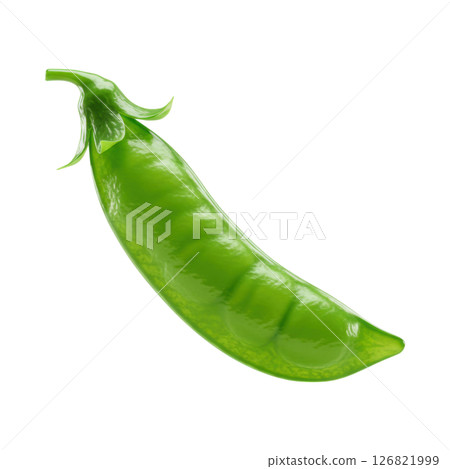 Vibrant Green Snap Pea Pod for Healthy Eating and Fresh Vegetable Concepts 126821999