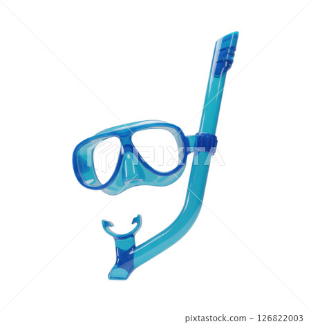 Bright Blue Snorkeling Mask and Snorkel for Summer Water Sports 126822003