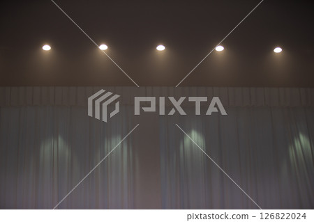 Pastel stage background with lamps and light curtains. Pastel stage background with lamps and light curtains. 126822024