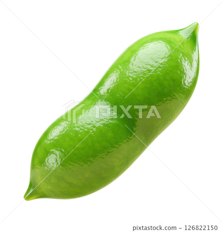 Single Fresh Green Pea for Healthy Eating and Cooking 126822150
