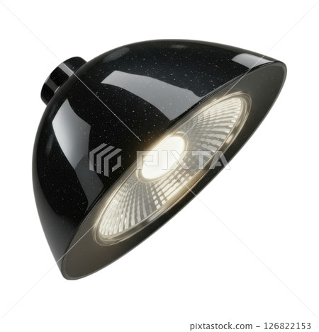 Contemporary Black Glossy Spotlight with Bright Light for Interior Design 126822153