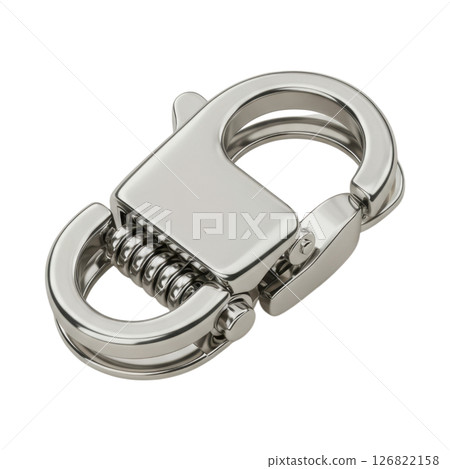 Shiny Silver Metal Spring Ring Clasp for Keychains and Accessories Shiny Silver Metal Spring Ring Clasp for Keychains and Accessories 126822158