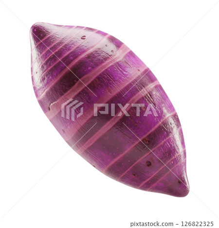 Vibrant Purple Striped Taro Root 3D Render 126822325