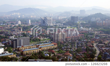 Kuala Lumpur, Malaysia, April 13, 2015: City View from Hotel Room in Upper Floor 126823208