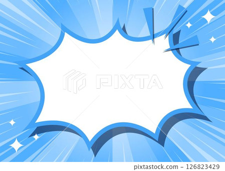 Sunburst and spike frame background, concentrated line and glitter effect decoration, pop design 126823429