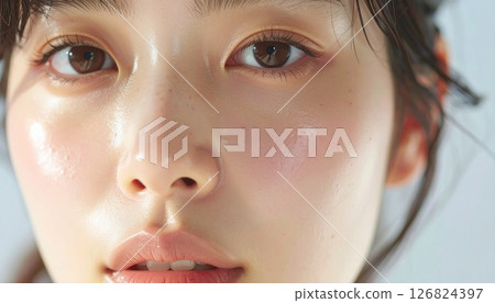 一個女人，即使沒有任何修飾，皮膚也很美 126824397