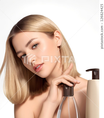 Luminous Blonde Beauty With Hair & Skincare Essentials 126824425