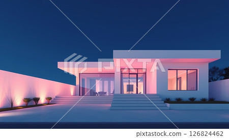 White house with smooth textures and good lighting. 126824462