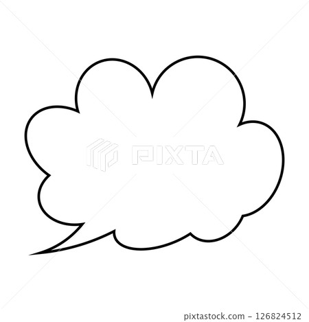 Simple speech bubble illustration - Fluffy Simple speech bubble illustration - Fluffy 126824512
