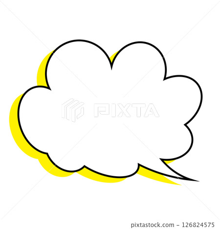 Simple speech bubble illustration - Fluffy 126824575