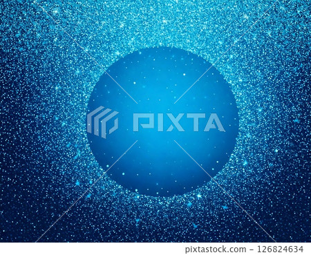 Blue sparkling background frame material 126824634