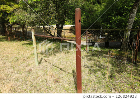 Rusted playground equipment Rusted playground equipment 126824928