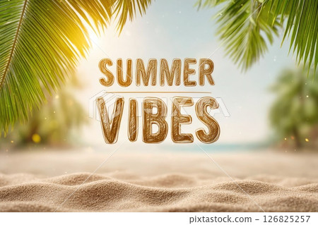 Tropical Summer Vibes on the Beach 126825257