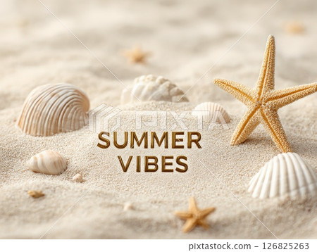 Clean Summer Vibes Beach Scene 126825263