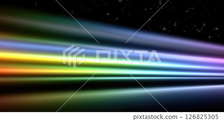 Colorful Light Trails in Space 126825305