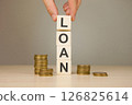 Businessman makes the word loan 126825614