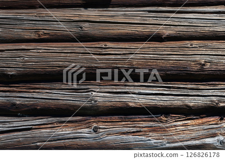 Old weathered log wall background Old weathered log wall background 126826178