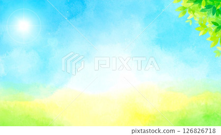 夏季水彩風格摘要背景 夏季水彩風格摘要背景 126826718