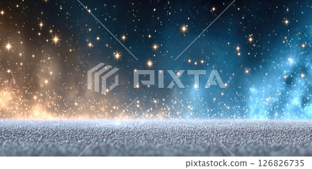 Starry Sky with Blue and Gold Sparkle Glow Starry Sky with Blue and Gold Sparkle Glow 126826735