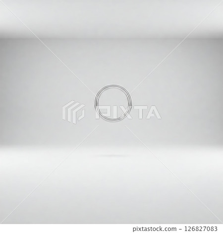 A transparent ring hovers in the center of the white space. 126827083