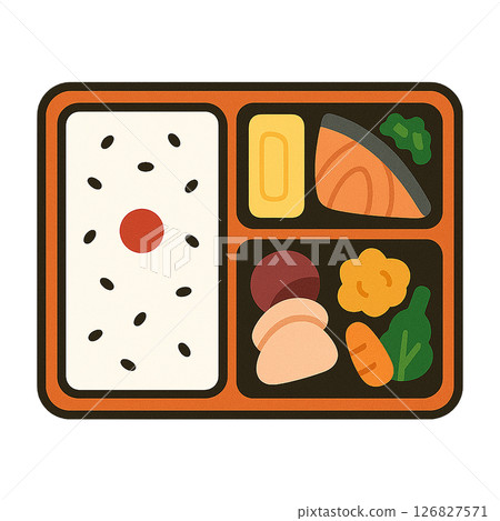 幕之內便當（日本料理、便當、午餐）的插圖 126827571