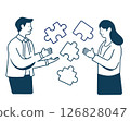 團隊合作，拼湊拼圖 126828047